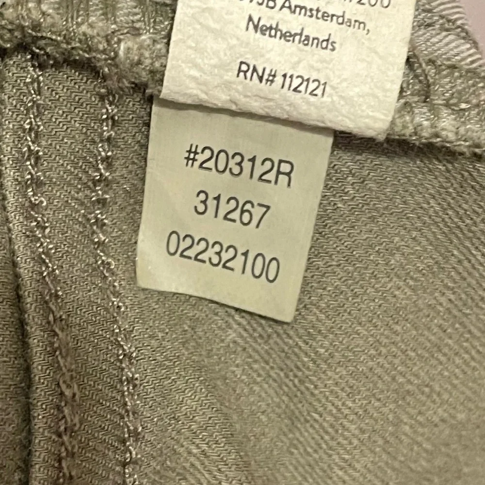Spanx Twill Cropped Wide Leg Jeans Olive Green Women’s Size XL - Picture 8 of 10